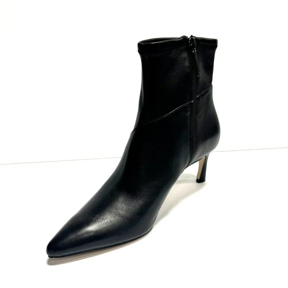 Naturalizer Womens Franca Boot Black Leather Size 8.5 Narrow
